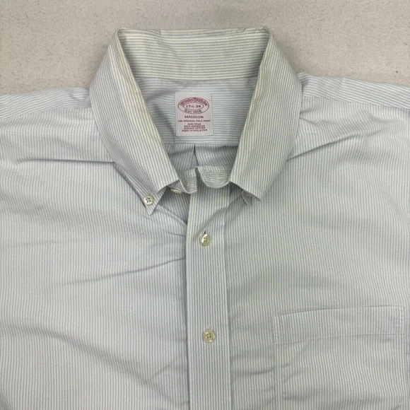 Brooks Brothers Mens Button Down Dress Shirts Lot of 2 Madison 17.5 - 34 - Picture 3 of 12